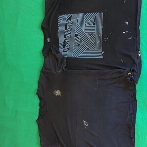 Vintage Skateboarding T-shirts Shake Junt and Habitat Skateboards Size XL Black